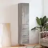 Image de vidaXL Highboard Gris Sonoma 34,5x34x180 cm Matériau dérivé du bois