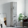 Image de vidaXL Highboard gris béton 34,5x34x180 cm Bois composite