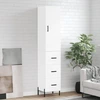 Image de vidaXL Highboard blanc 34,5x34x180 cm Bois composite