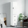 Image de vidaXL Highboard blanc 34,5x34x180 cm Bois composite