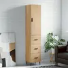 Image de vidaXL Highboard chêne Sonoma 34,5x34x180 cm Matériau dérivé du bois
