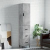 Image de vidaXL Highboard gris béton 34,5x34x180 cm Bois composite
