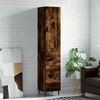Image de vidaXL Highboard chêne fumé 34,5x34x180 cm bois composite