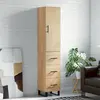 Image de vidaXL Highboard chêne Sonoma 34,5x34x180 cm Matériau dérivé du bois
