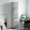 Image de vidaXL Highboard gris béton 34,5x34x180 cm Bois composite