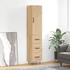 Image de vidaXL Highboard chêne Sonoma 34,5x34x180 cm Matériau dérivé du bois