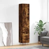 Image de vidaXL Highboard chêne fumé 34,5x34x180 cm bois composite