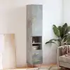Image de vidaXL Highboard gris béton 34,5x34x180 cm Bois composite