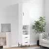 Image de vidaXL Highboard blanc 34,5x34x180 cm Bois composite