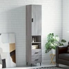 Image de vidaXL Highboard Gris Sonoma 34,5x34x180 cm Matériau dérivé du bois