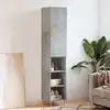 Image de vidaXL Highboard gris béton 34,5x34x180 cm Bois composite