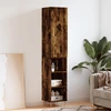 Image de vidaXL Highboard chêne fumé 34,5x34x180 cm bois composite