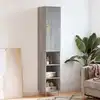 Image de vidaXL Highboard Gris Sonoma 34,5x34x180 cm Matériau dérivé du bois