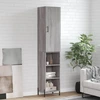 Image de vidaXL Highboard Gris Sonoma 34,5x34x180 cm Matériau dérivé du bois