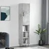 Image de vidaXL Highboard gris béton 34,5x34x180 cm Bois composite