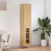 Image de vidaXL Highboard chêne Sonoma 34,5x34x180 cm Matériau dérivé du bois