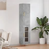 Image de vidaXL Highboard gris béton 34,5x34x180 cm Bois composite