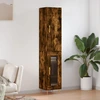 Image de vidaXL Highboard chêne fumé 34,5x34x180 cm bois composite