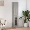 Image de vidaXL Highboard Gris Sonoma 34,5x34x180 cm Matériau dérivé du bois