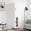 Image de vidaXL Highboard blanc 34,5x34x180 cm Bois composite