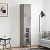Image de vidaXL Highboard Gris Sonoma 34,5x34x180 cm Matériau dérivé du bois