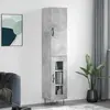 Image de vidaXL Highboard gris béton 34,5x34x180 cm Bois composite