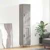 Image de vidaXL Highboard Gris Sonoma 34,5x34x180 cm Matériau dérivé du bois