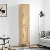 Image de vidaXL Highboard chêne Sonoma 34,5x34x180 cm Matériau dérivé du bois