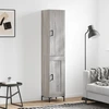 Image de vidaXL Highboard Gris Sonoma 34,5x34x180 cm Matériau dérivé du bois