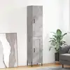 Image de vidaXL Highboard gris béton 34,5x34x180 cm Bois composite