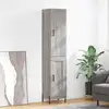 Image de vidaXL Highboard Gris Sonoma 34,5x34x180 cm Matériau dérivé du bois
