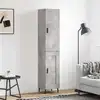 Image de vidaXL Highboard gris béton 34,5x34x180 cm Bois composite