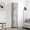 Image de vidaXL Highboard gris béton 34,5x34x180 cm Bois composite