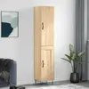 Image de vidaXL Highboard chêne Sonoma 34,5x34x180 cm Matériau dérivé du bois