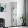 Image de vidaXL Highboard gris béton 34,5x34x180 cm Bois composite