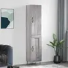 Image de vidaXL Highboard Gris Sonoma 34,5x34x180 cm Matériau dérivé du bois