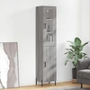Image de vidaXL Highboard Gris Sonoma 34,5x34x180 cm Matériau dérivé du bois