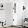 Image de vidaXL Highboard blanc 34,5x34x180 cm Bois composite