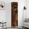 Image de vidaXL Highboard chêne fumé 34,5x34x180 cm bois composite