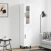 Image de vidaXL Highboard blanc 34,5x34x180 cm Bois composite