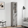 Image de vidaXL Highboard Gris Sonoma 34,5x34x180 cm Matériau dérivé du bois