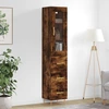 Image de vidaXL Highboard chêne fumé 34,5x34x180 cm bois composite