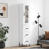 Image de vidaXL Highboard blanc 34,5x34x180 cm Bois composite