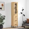 Image de vidaXL Highboard chêne Sonoma 34,5x34x180 cm Matériau dérivé du bois