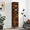 Image de vidaXL Highboard chêne fumé 34,5x34x180 cm bois composite