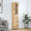 Image de vidaXL Highboard chêne Sonoma 34,5x34x180 cm Matériau dérivé du bois