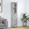 Image de vidaXL Highboard gris béton 34,5x34x180 cm Bois composite