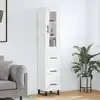 Image de vidaXL Highboard blanc 34,5x34x180 cm Bois composite