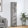 Image de vidaXL Highboard Gris Sonoma 34,5x34x180 cm Matériau dérivé du bois