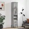 Image de vidaXL Highboard gris béton 34,5x34x180 cm Bois composite